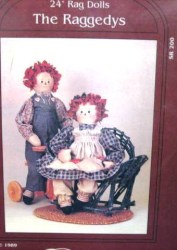 200 24'' THE RAGGEDYS ANN & ANDY POSEABLE RAG DOLLS PATTERN